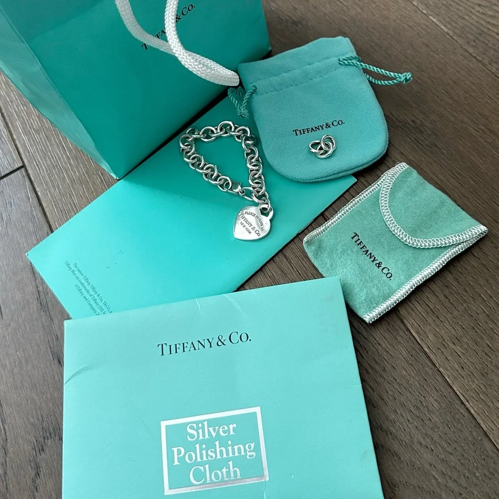 Authentic Tiffany & CO. Return To Heart Tag  Sterling Silver 925 Bracelet XS - Picture 3 of 6